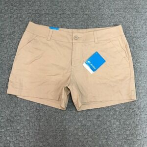 Columbia Shorts Womens 12 Khaki Tan Regular Fit 100% Cotton Casual Hiking Gorp